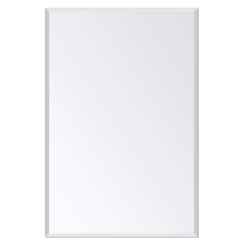 Ruomeng Rectangle Wall Mirror Frameless Mirror 16 x 24 Beveled Edge Mirror for Bathroom Vanity and Entryway