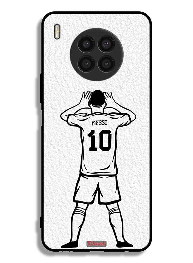 Tolwak Huawei nova 8i Protective Case Cover Messi Sketch - Image 2