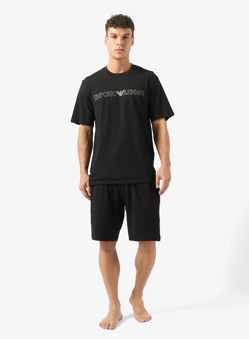 EMPORIO ARMANI  Logo T-Shirt And Shorts Set for Men | Best Price UAE
