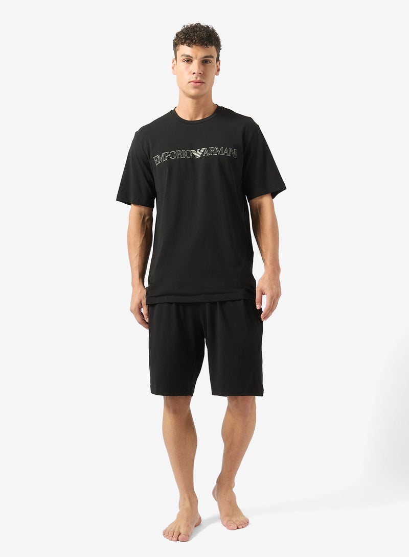 EMPORIO ARMANI Logo T-Shirt And Shorts Set - Image 5