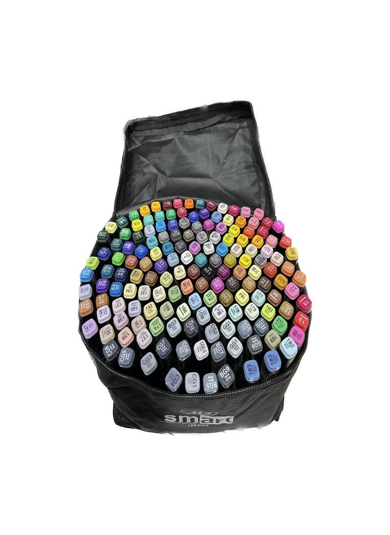 Smart 168 Colors Touch Five Pens And Markers Art Sketch Twin Marker Pens Broad Fine Point  - Image 1