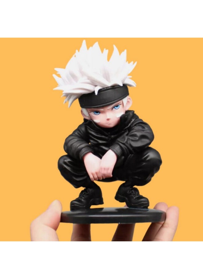 Blue Aura Blue Aura Jujutsu Kaisen Gojo Action Figures Height - 15cm Action Figurine PVC Multicolour | Gojo Squat  - Image 5