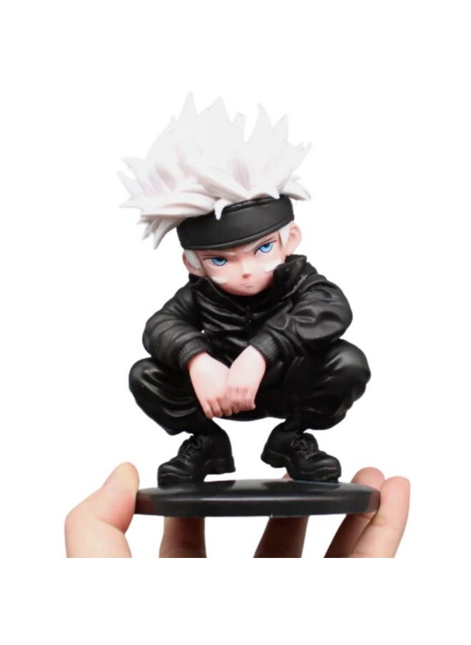 Blue Aura Blue Aura Jujutsu Kaisen Gojo Action Figures Height - 15cm Action Figurine PVC Multicolour | Gojo Squat  - Image 1