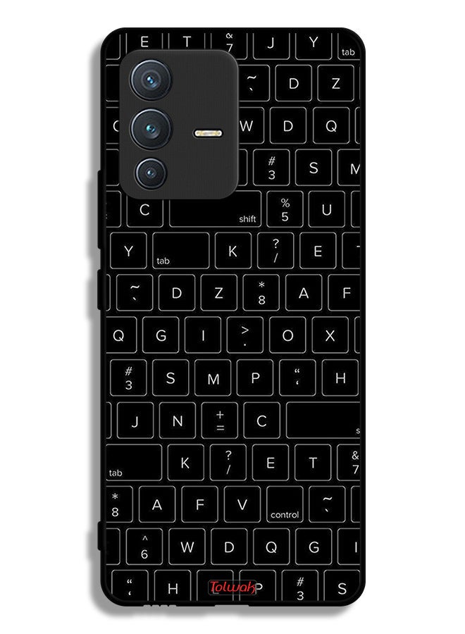 Tolwak Vivo S12 5G Protective Case Cover Random Keyboard Keys Pattern - Image 1