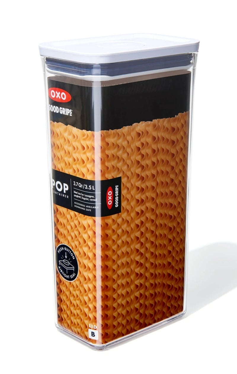 OXO Good Grips POP Container 3.5L Airtight Food Storage Box Clear Plastic Kitchen Organizer for Pasta Rice Flour Cereal Dry Food Pantry Storage BPA Free Stackable Space Saving Container - Image 1