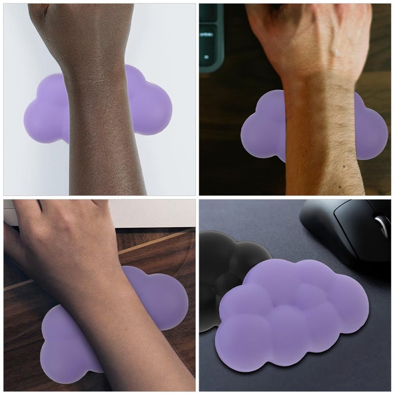 Purple Ergonomic Keyboard Wrist Rest Pads Non Slip Memory Foam Office Desk Comfort - Image 5