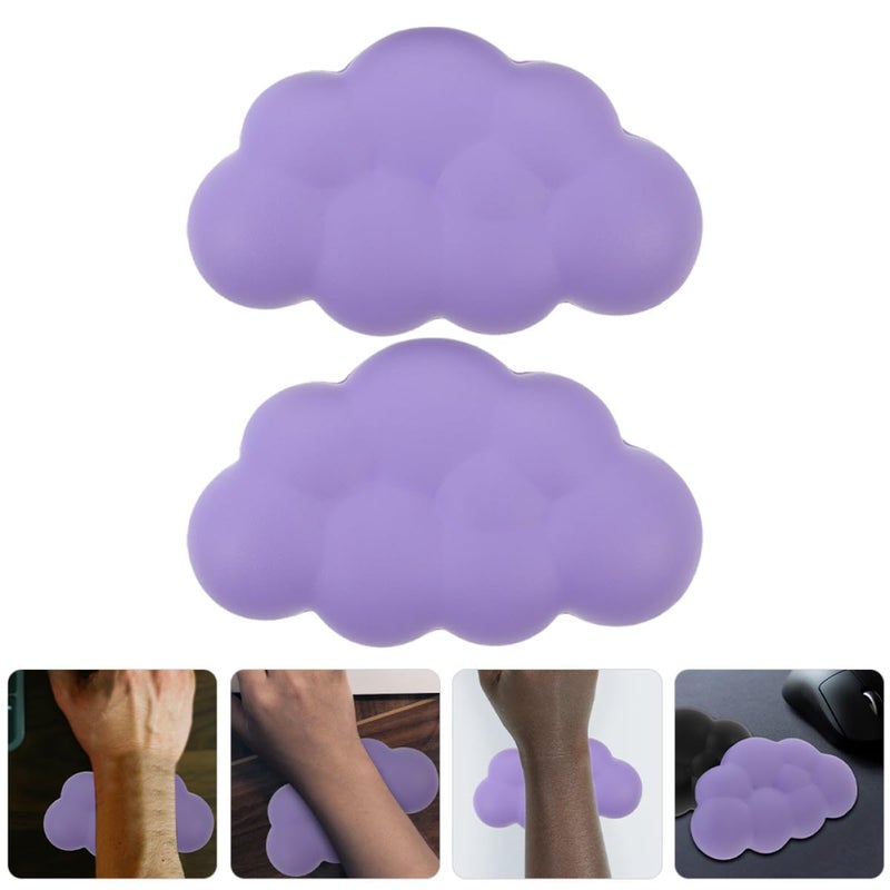 Purple Ergonomic Keyboard Wrist Rest Pads Non Slip Memory Foam Office Desk Comfort - Image 3