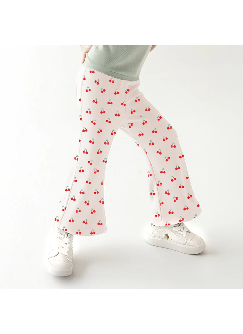 نوتيناتي Nautinati's Girls' Cotton All-over Cherry Print Leggings