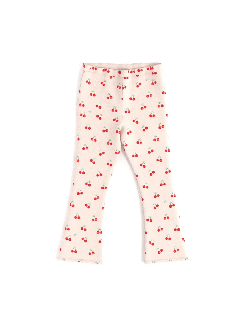 نوتيناتي Nautinati's Girls' Cotton All-over Cherry Print Leggings