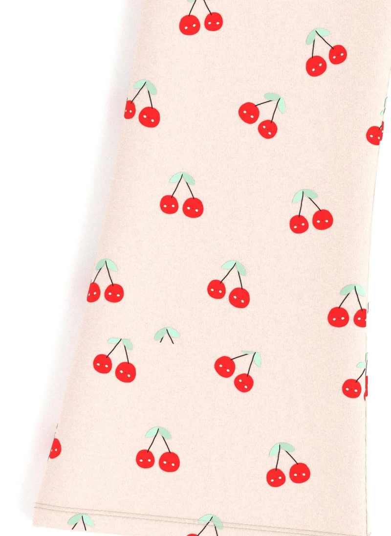 Nautinati Nautinati's Girls' Cotton All-over Cherry Print Leggings