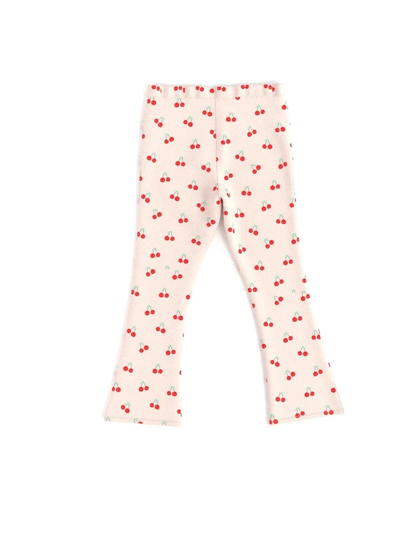 Nautinati Nautinati's Girls' Cotton All-over Cherry Print Leggings