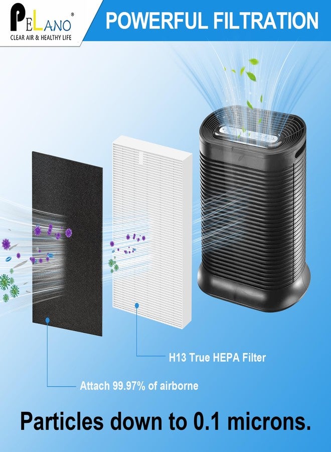 Pelano فلاتر بديلة HPA300 لأجهزة تنقية الهواء من هانيويل HA300، HPA300، HPA300VP، HPA304، HPA3300، HPA5300 و HPA8350، عبوة من 6 فلاتر أصلية، تناسب فلتر هانيويل R (HRF-R3 و HRF-R2 و HRF-R1) - Image 3