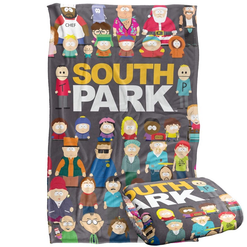 South Park Full Cast Silky Touch Super Soft Throw Blanket 36 x 58 Multi