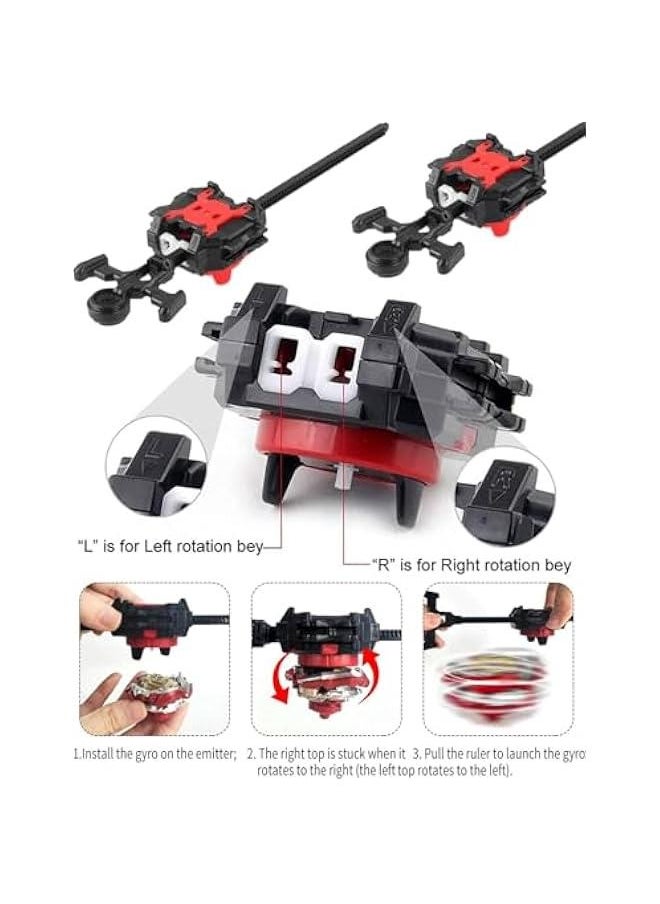 null - Bey Battling Tops Burst Toy Bley Bley DX Starter Venom Diabolos Bay Blades for 8-12 Battle Set Bet Blade Blades for Boys Blayde Blades Launcher Pack Gift for Kids 6+ - Image 1