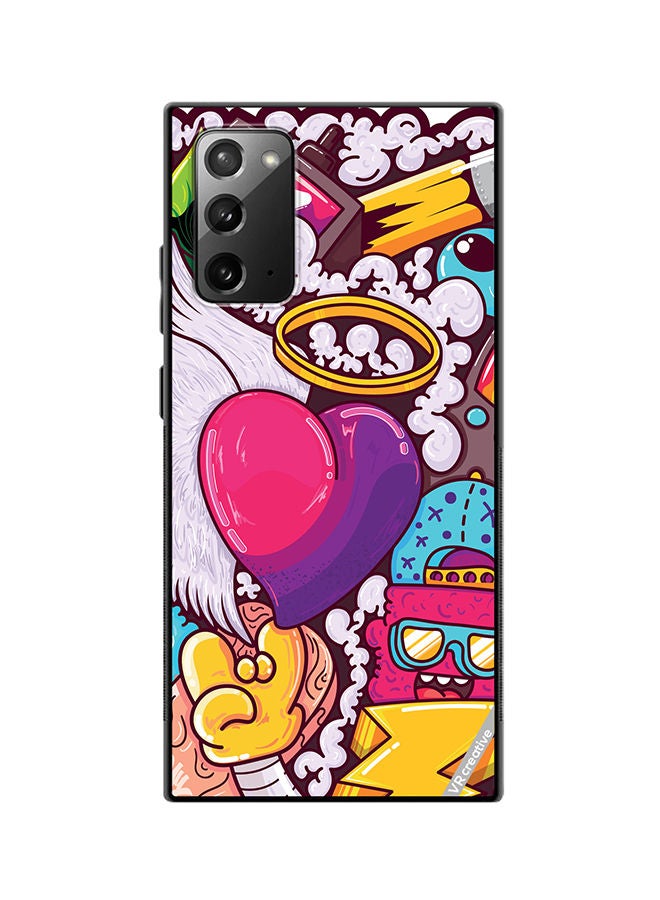 VR CREATIVE Protective Case Cover For Samsung Galaxy Note20 5G Graphitti Design Multicolour - Image 1