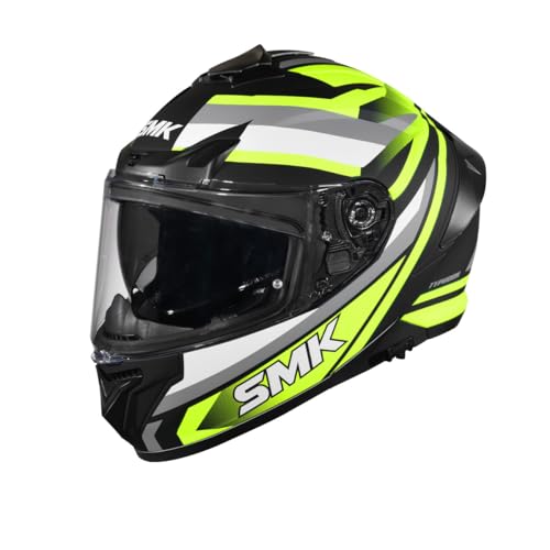 SMK Helmets SMK Typhoon Freeride ISI ECE & DOT Certified Full Face Dual Visor Helmet for Men and Women with Pinlock Fitted Clear Visor and Inner Sun Visor ( GL246 - S ) - Image 1