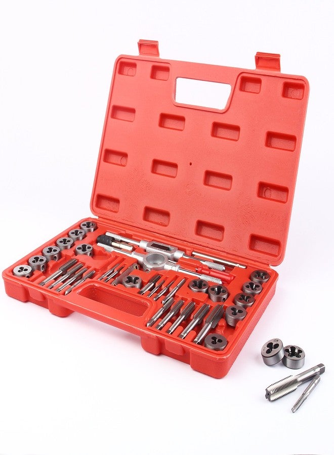 EFFICERE 40-Piece Premium Tap and Die Set, Metric Screw Threads M3, M4, M5, M6, M7, M8, M10, M12, Both Coarse and Fine Types | Essential Threading Tool Kit with Complete Handles, Accessories and Case - Image 2
