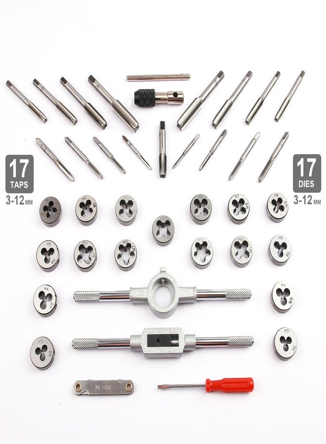 EFFICERE 40-Piece Premium Tap and Die Set, Metric Screw Threads M3, M4, M5, M6, M7, M8, M10, M12, Both Coarse and Fine Types | Essential Threading Tool Kit with Complete Handles, Accessories and Case - Image 4