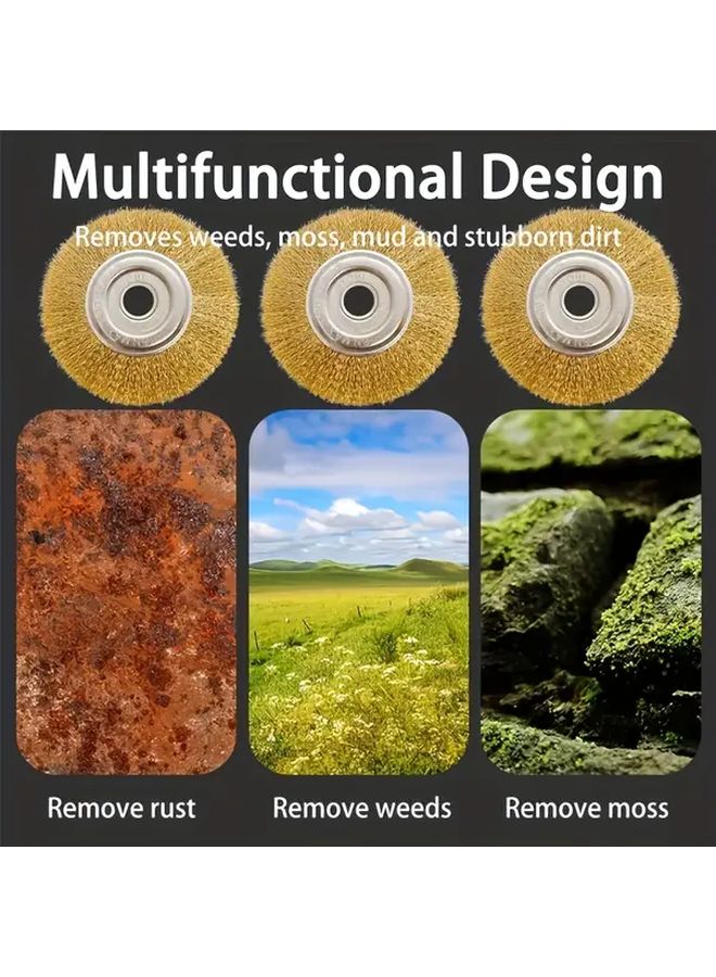 2pcs Brass Wire Brush For Derusting Descaling Roughening And Cleaning - Image 5