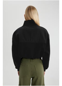DeFacto Woman Cropped Fit Knitted Sweat Shirt  - Image 2