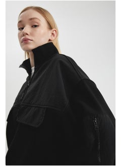 DeFacto Woman Cropped Fit Knitted Sweat Shirt  - Image 3