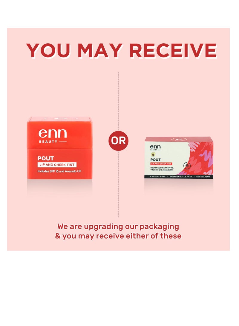 Enn Beauty Pout Lip  Cheek and Eyeshadow Tint with SPF 10 with The Goodness of Jojoba and Avocado Oil Natural Blush for Women Long Lasting Sls and Paraben Free Retro Red 5gm - Image 5