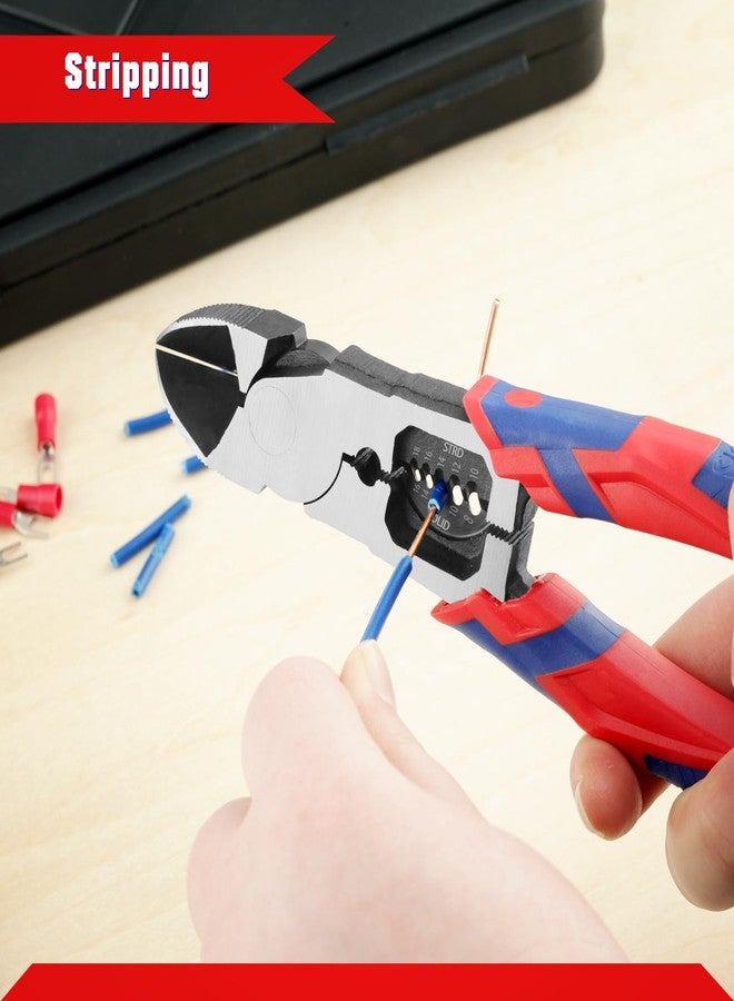 GOLD DEER 9 Inches Diagonal Side Cutting Pliers Wire Stripper Multi Use High Leverage Wire Stripper Crimper Cutter Industrial Side Cutting Pliers Heavy Duty Professional Tool - Image 4