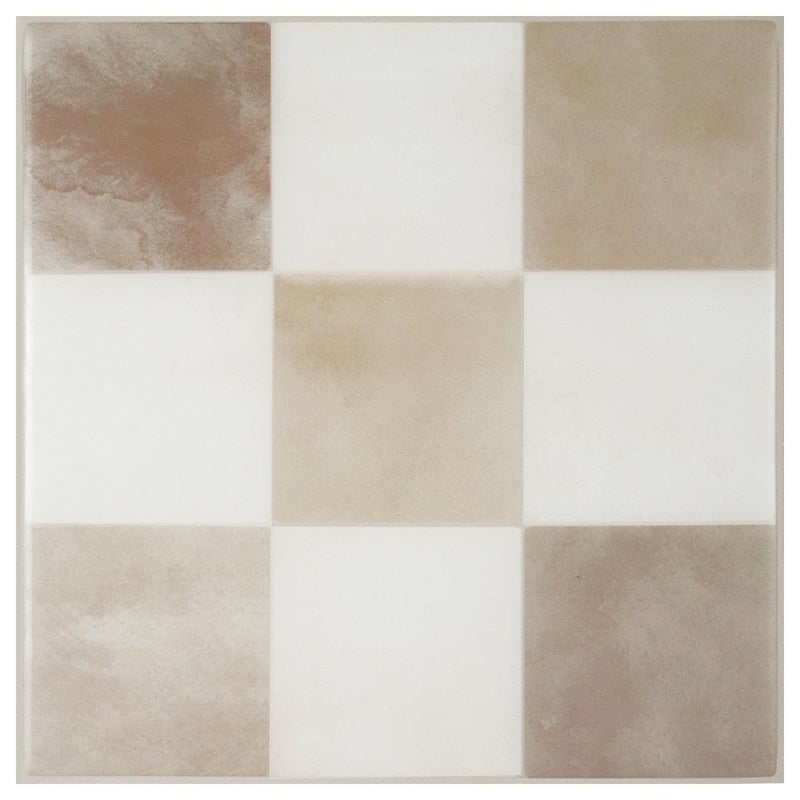SMART TILES Peel and Stick Backsplash - 5 Sheets of 7,75" x 7,75" - 3D Adhesive Peel and Stick Tile Backsplash for Kitchen, Bathroom, Wall Tile, Checkered - Image 1