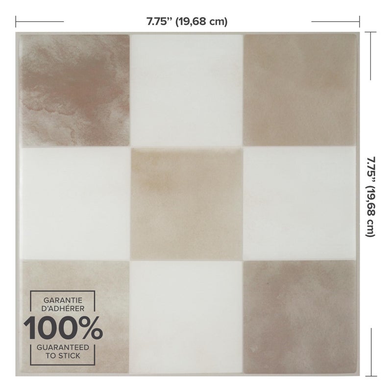 SMART TILES Peel and Stick Backsplash - 5 Sheets of 7,75" x 7,75" - 3D Adhesive Peel and Stick Tile Backsplash for Kitchen, Bathroom, Wall Tile, Checkered - Image 3