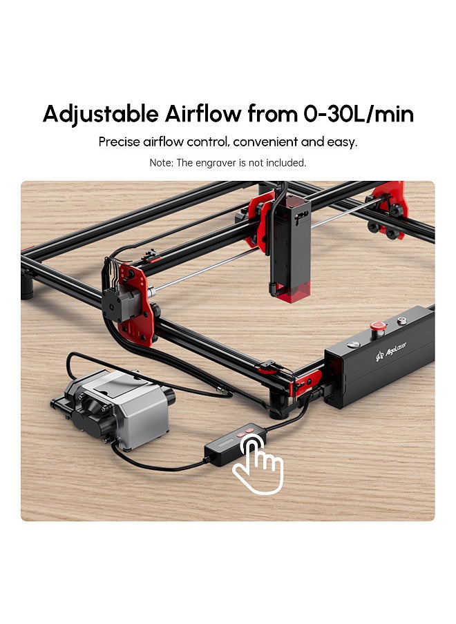 AlgoLaser 30L Air Pump AAP1.0 Air Assist Auxiliary Laser Engraver Accessory Adjustable High Airflow for Efficient Cooling Remove dust and Dust Easy to Install for Alpha 10W/22W Delta 22W and DIY KIT 20W/10W/5W  - Image 5
