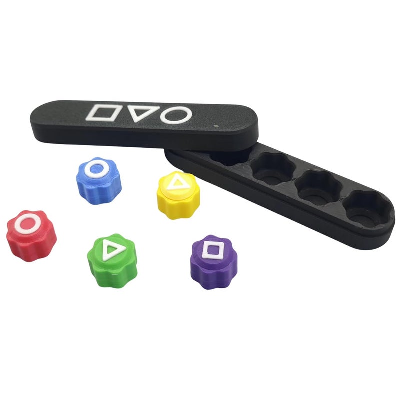 Lefan Gonggi Game Set, Stones Plastic Playing Pieces with Storage Case, Squad Traditional Korean Game 1 Set (5 Pieces with Box) - Image 3