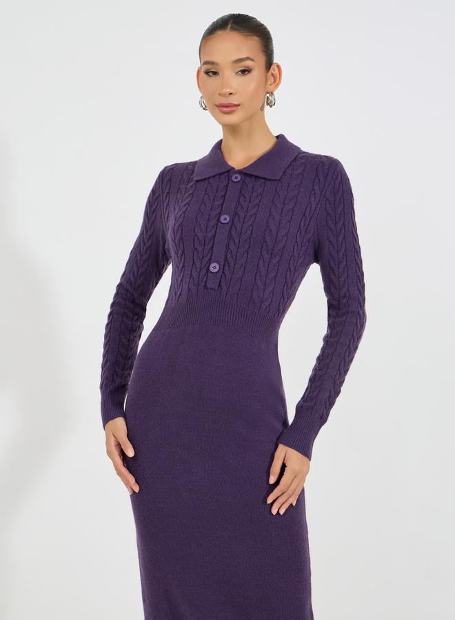 Styli Cable Knit Dress  - Image 2
