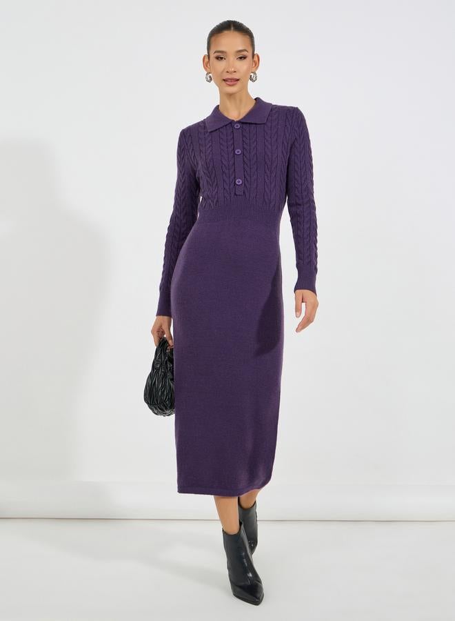 Styli Cable Knit Dress  - Image 4