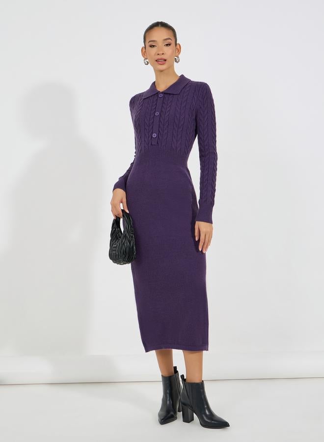 Styli Cable Knit Dress  - Image 1