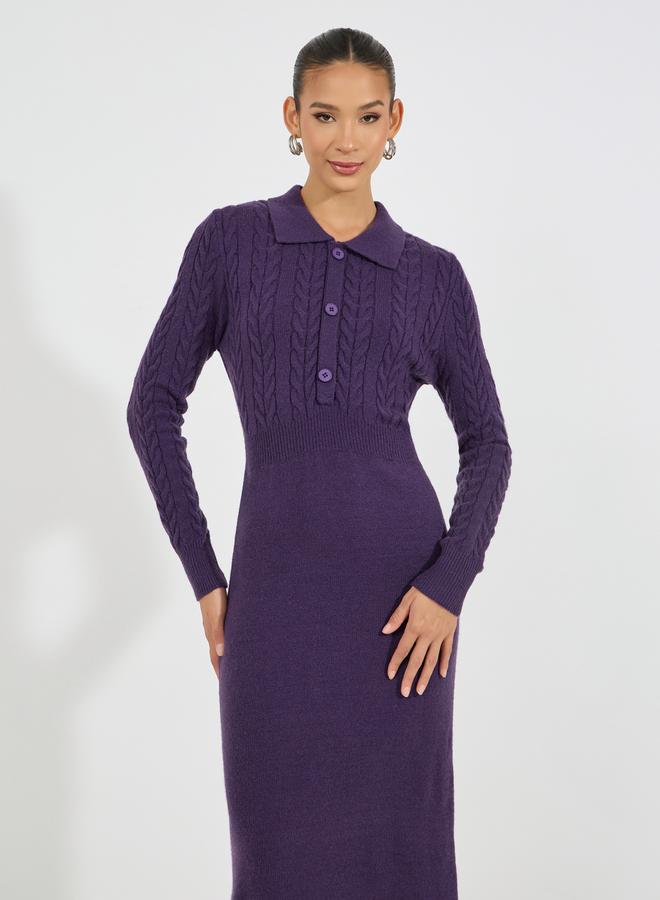 Styli Cable Knit Dress  - Image 5