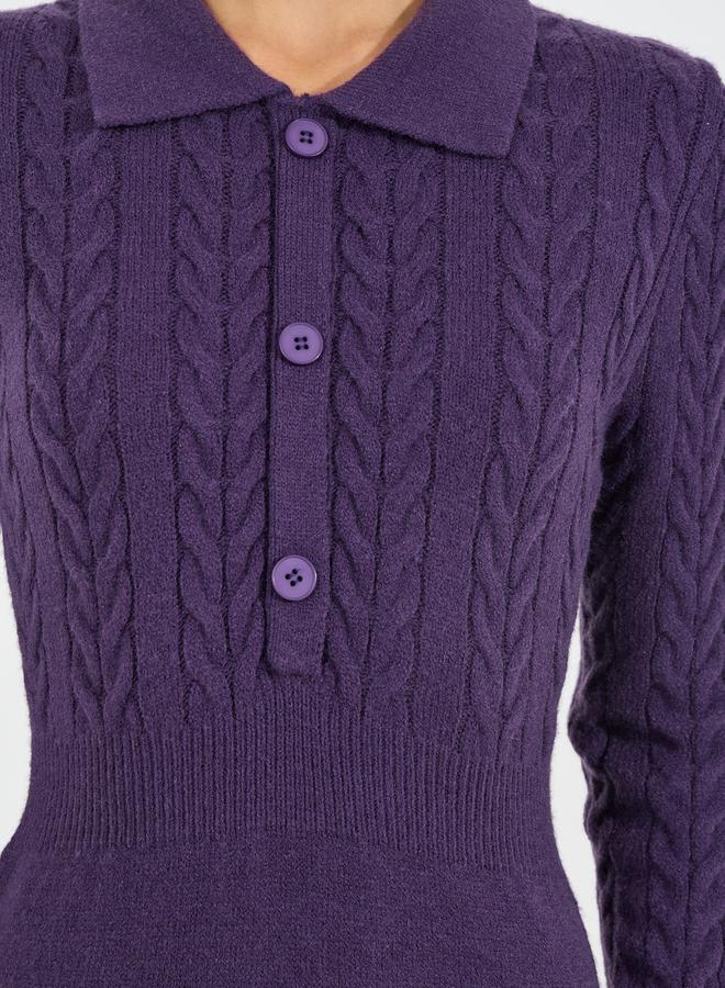Styli Cable Knit Dress  - Image 3