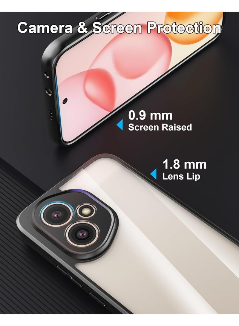 Compatible with Honor 400 5G Case Transparent, Grade Shockproof Anti-Yellowing, Slim Protective Phone Case Full Bumper Cover (Black) - Image 4
