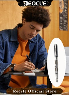 REOCLE Business Metal Fountain Pen with Ergonomic Grip Pen Gift Smooth Writing Pen Calligraphy Pen for Signature School Office Gift Supplies  - Image 2