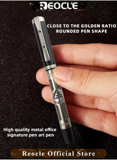 REOCLE Business Metal Fountain Pen with Ergonomic Grip Pen Gift Smooth Writing Pen Calligraphy Pen for Signature School Office Gift Supplies  - Image 5