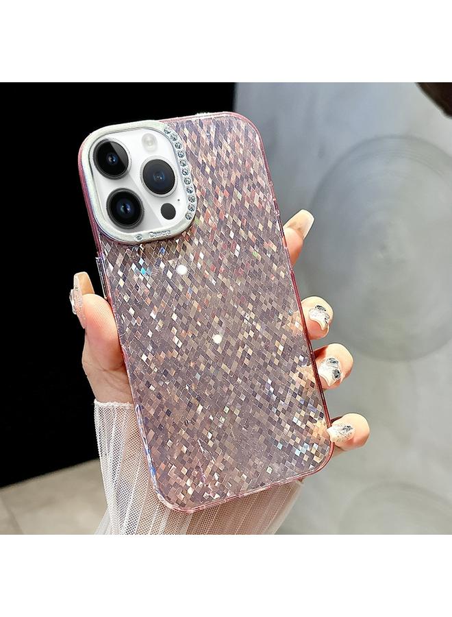 زبون جراب لهاتف iPhone 13 Pro Max مصنوع من مادة TPU الهجينة المصنوعة من مادة البولي يوريثين الحراري بتصميم فسيفسائي من الألماس - Image 1