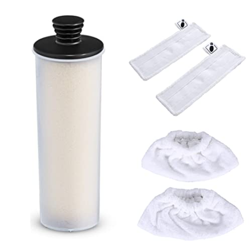 OYSTERBOY 5 Pcs Premium Quality Replacement Accessories Steam Cleaner Descaling Cartridge and Microfiber Mop Cloth Pad Set Compatible for Karcher SC2 Upright SC3 Series - Image 1
