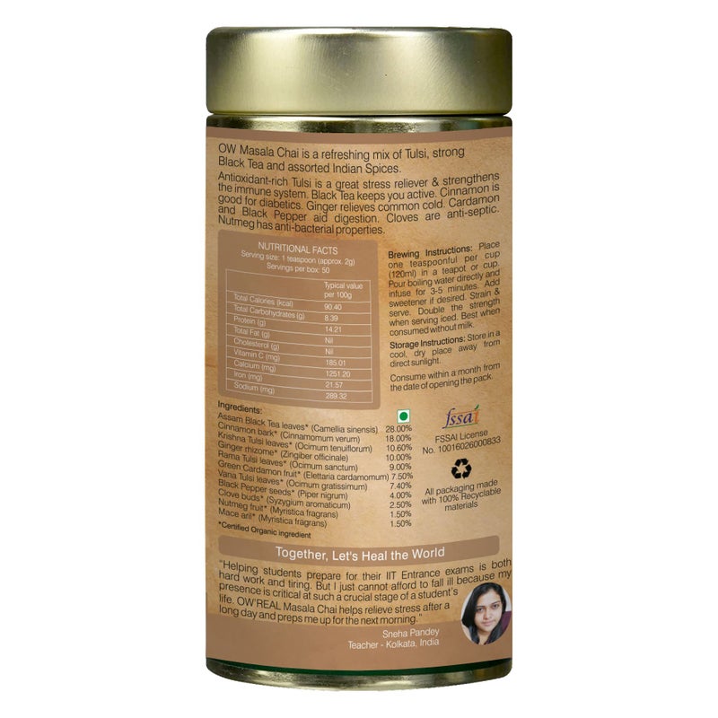 Organic Wellness Masala Chai 100 Gram Tin - Image 3