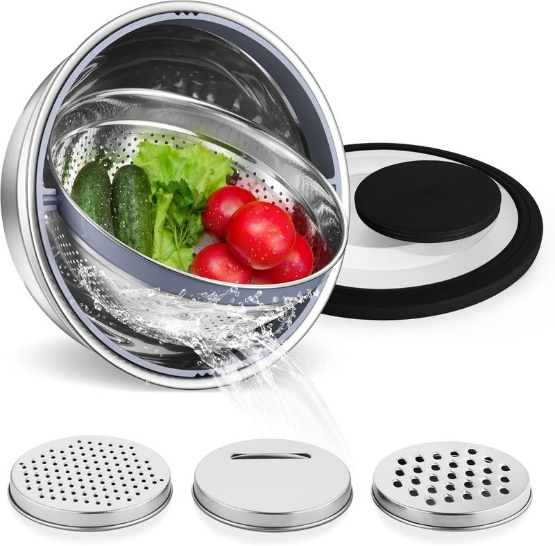 E-far 4-in-1 Stainless Steel Colander Set - Image 1