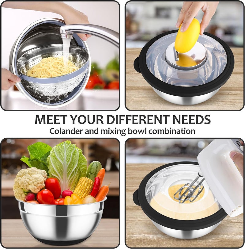 E-far 4-in-1 Stainless Steel Colander Set - Image 5