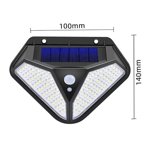 GIGAWATTS GW-602 ‎102 LED Solar Wall Light BIS Approved IP44 Double Sided Exterior Security Night Lamp with 5.5V Panel & 1200 mAh Battery for Outdoor Garden Patio (Pack of 1, Cool White) - Image 2