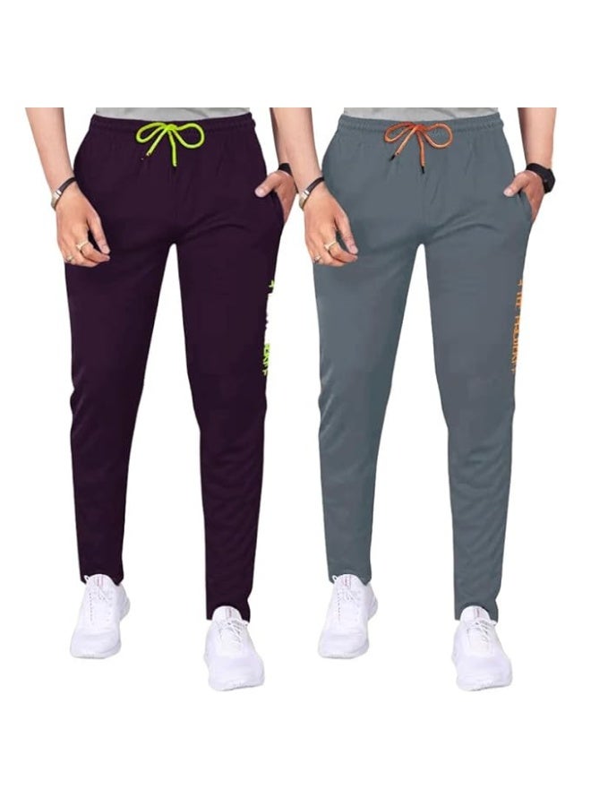 TEE PROJEKT Track Pant for Men Stylish Soild with Pocket Active Wear Pant Yoga Wear (Pack of 2) L - Image 1