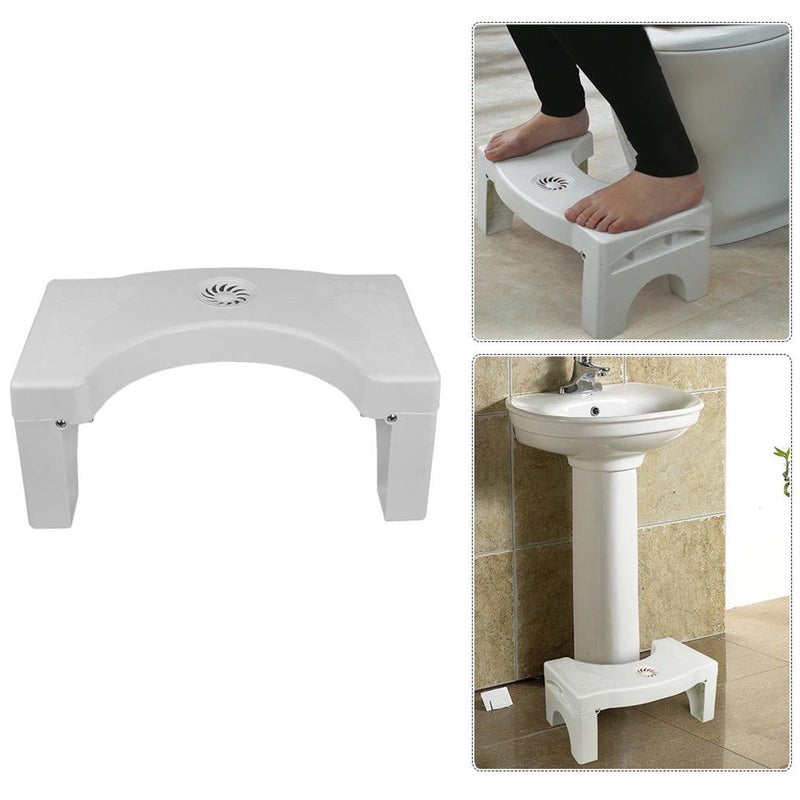 Izopla Izopla Plastic NonSlip Folding Toilet Squat Stool White Color  - Image 2
