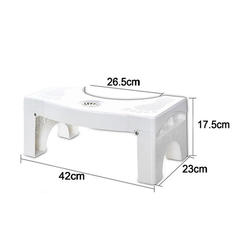 Izopla Izopla Plastic NonSlip Folding Toilet Squat Stool White Color  - Image 4