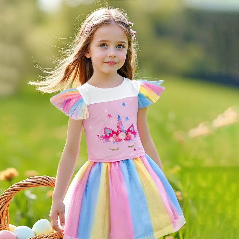 Meland Princess Dress Up for Girls - Dress Up Clothes for Little Girls with Cape, Princess Toys for Girls Age 3,4,5,6 Year Old, Christmas Birthday Gift for Toddler Girls Halloween Role Play - Image 4