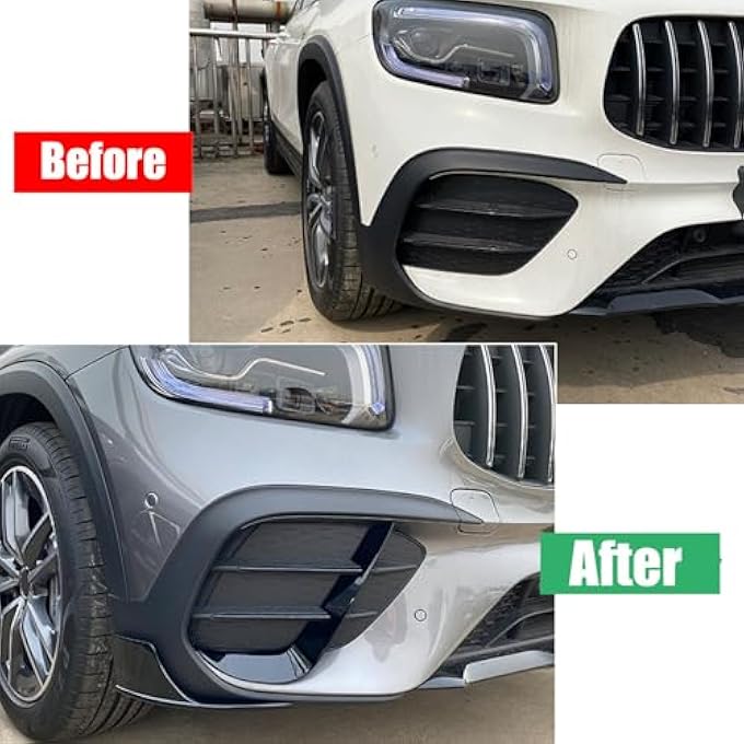 FINMOKAL Glossy Black Front Bumper Side Spoiler Splitter Corner Cover Trim Compatible with Benz GLB-Class X247 2020-2022 - Image 3
